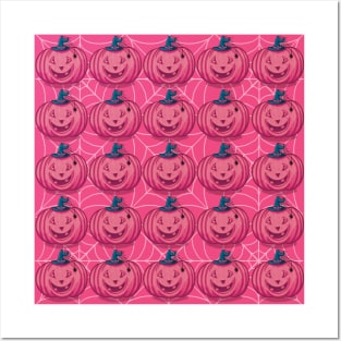 Pink pumpkin’s pattern Posters and Art